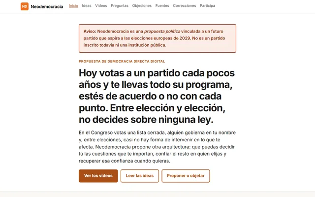 Portada de Neodemocracia
