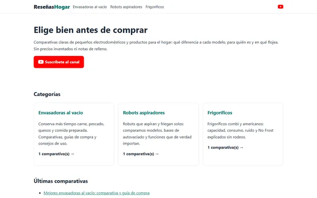 Portada de Reseñas Hogar