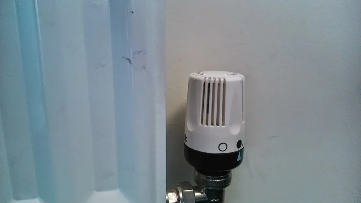 Válvula termostática de un radiador